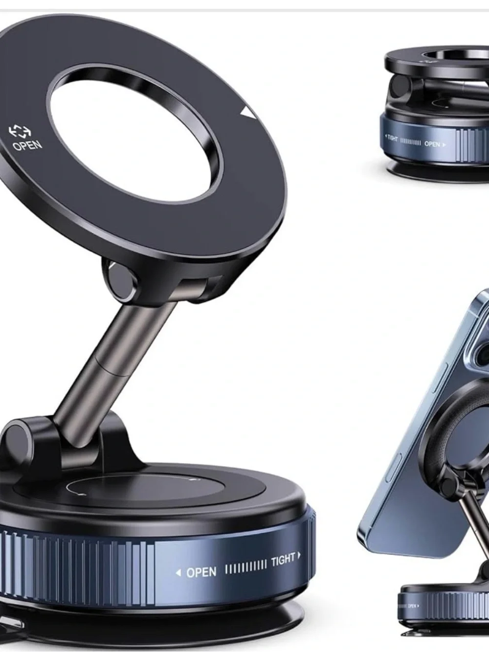 Universal Magnetic Phone Stand & Wireless Charger - Black